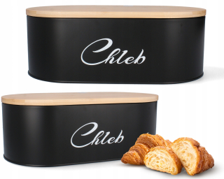 Chlebník - Chlebník Chomik Cook Line s doskou, čierna, odtiene hnedého a béžového kovu